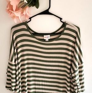 Lularoe T-shirt Dress Short Sleeve Striped